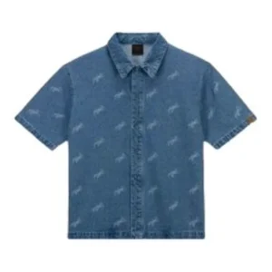 Air Jordan Flight Denim Print Denim Shirt 'Blue' FN4654-436