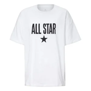 (WMNS) Converse Chuck Taylor All Star T-Shirt Asia Sizing 'White Black' 10020932-A01