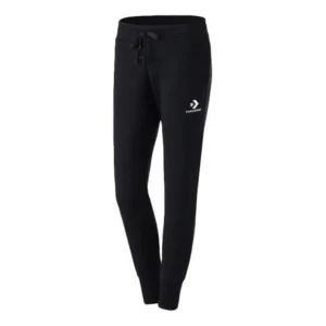 (WMNS) Converse Star Chevron EMB Pants Asia Sizing 'Black' 10008924-A01