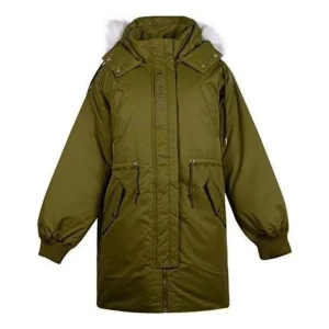 (WMNS) Converse Long Down Jacket Asia Sizing 'Olive Green' 10019430-A04