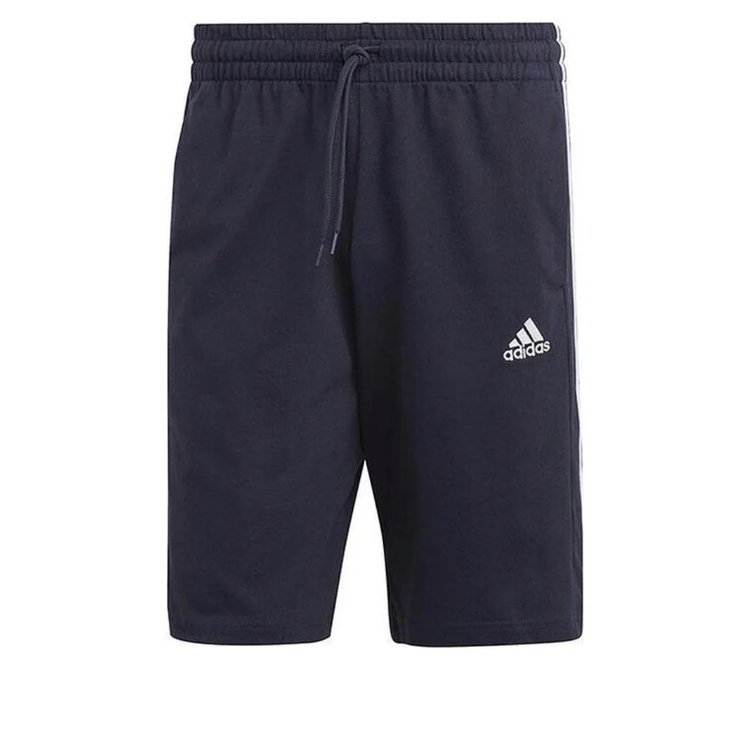 adidas Essentials 3-Stripes Shorts Asia Sizing 'Black White' IC9383