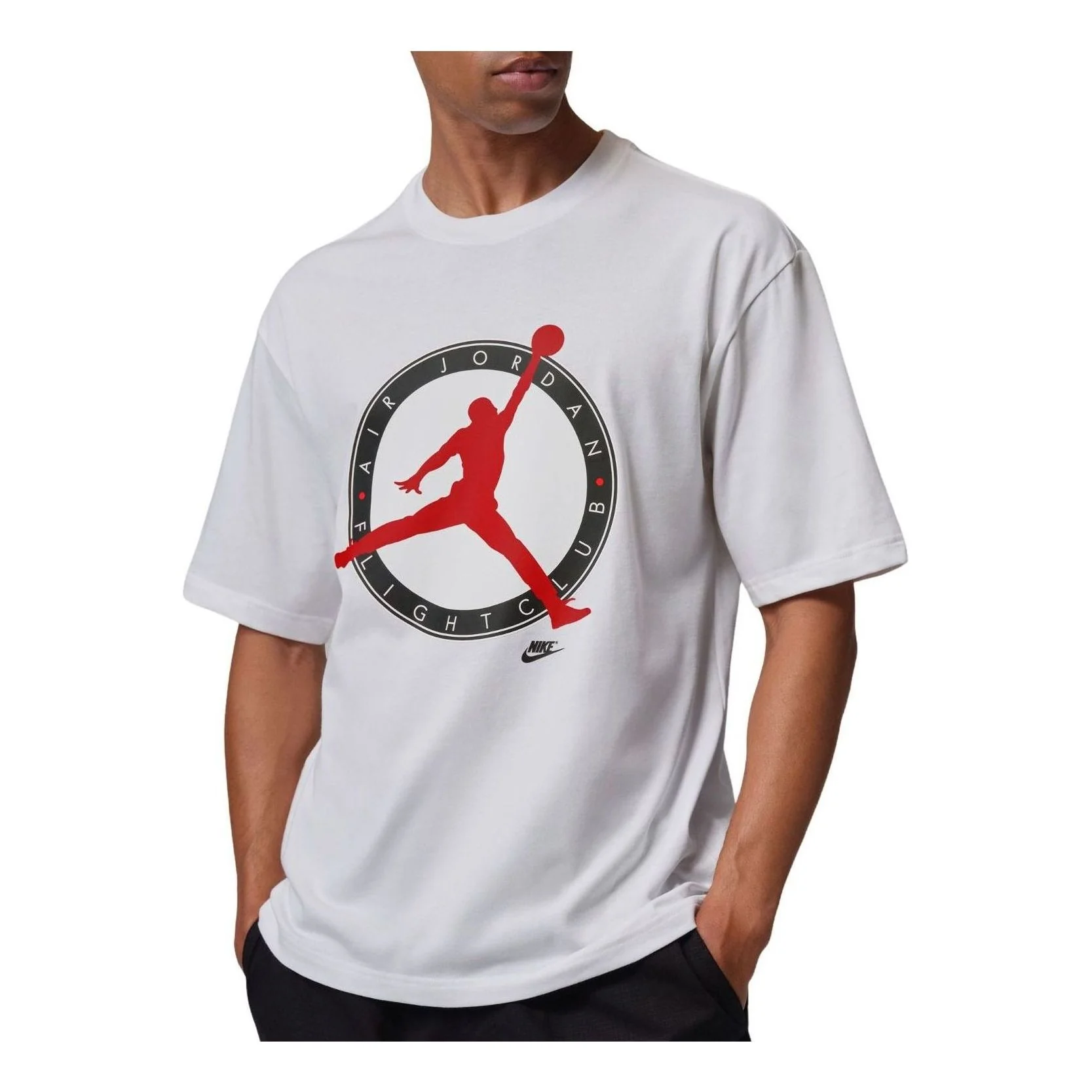 Air Jordan Flight Club T-Shirt 'White University Red' IM1352-100