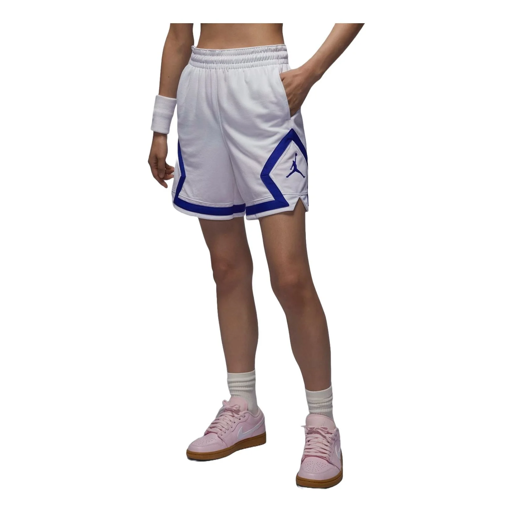 (WMNS) Air Jordan Sport Diamond Basketball Shorts Asia Sizing 'White Blue' FB4589-100