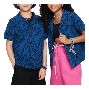 (GS) Nike SB Dri-FIT Button-Down Skate Shirt 'Court Blue' FN9218-476