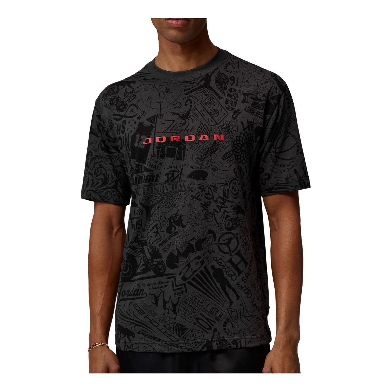 Jordan Brooklyn T-Shirt 'Sail University Red' IM9994-010