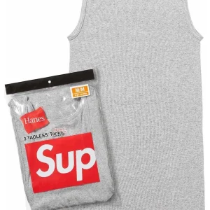 Supreme x Hanes Tagless Tank Tops (3 Pack) 'Grey' SUP-SS24-024