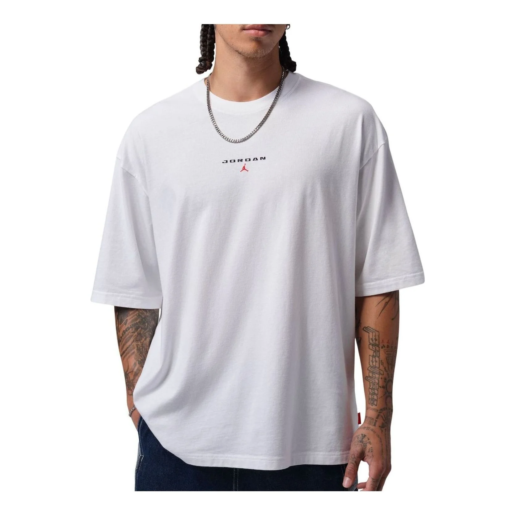 Jordan Flight Essentials Oversized Patch T-Shirt 'White' IO0034-100