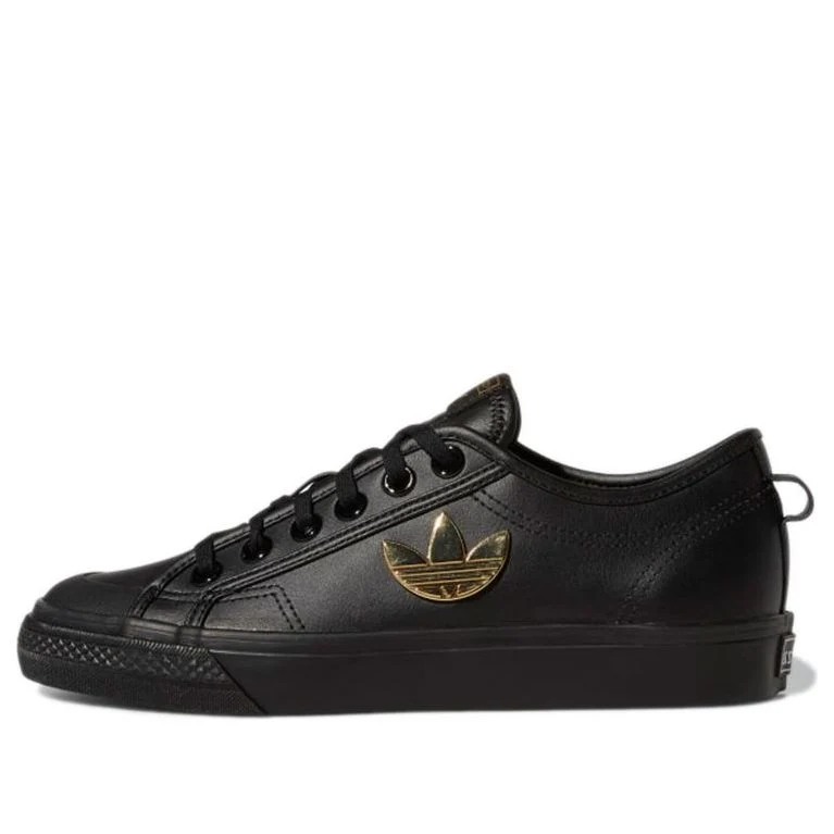 (WMNS) adidas Nizza Trefoil 'Carbon Black Gold' H01129