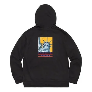 Supreme FW19 Week 10 x The North Face Statue of Liberty Hooded Sweatshirt Black SUP-FW19-903