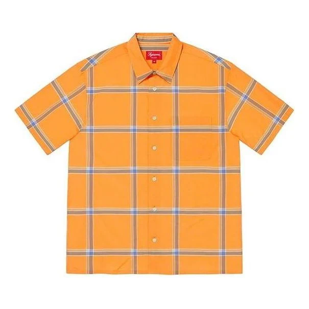 Supreme Lightweight Plaid S/S Shirt 'Yellow Blue' SUP-SS21-817