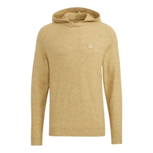 Men's adidas Gt Wool Hd Embroidered Label Logo Hooded Long Sleeves Khaki HG3263