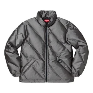 Supreme FW19 Week 11 Iridescent Puffy Jacket Black SUP-FW19-961