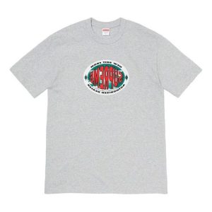 Supreme FW19 Week 1 New Shit Tee Alphabet Logo Short Sleeve Unisex Gray SUP-FW19-031
