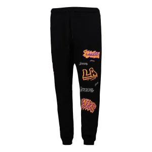 Mitchell & Ness x NBA Slap Sticker Pants 'Los Angeles Lakers' PSWP4773-LALYYPPPBLCK