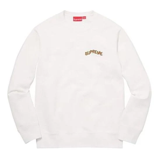 Supreme Step Arc Crewneck Sweater 'White Brown' SUP-FW17-167