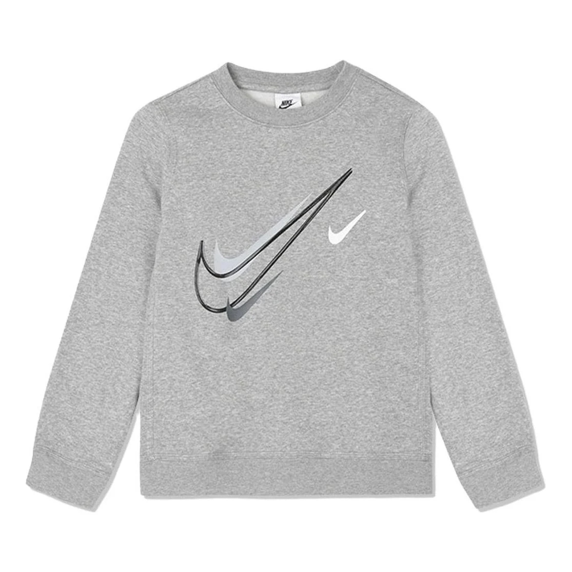 (GS) Nike Sportswear Swoosh Logo Fleece Sweatshirt 'Dark Grey' DX2296-063