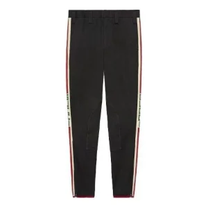 Gucci Gabardine Stretch Pant With Gucci Stripe 'Black' 495695-Z7576-1389