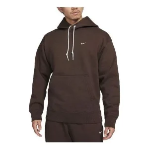 Nike Solo Swoosh Fleece Hoodie (Asia Sizing) 'Brown' DX1356-237