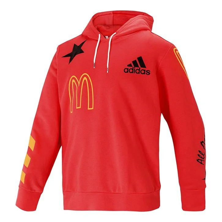 adidas M Mcd Shooter Printing Basketball Sports Pullover Pink Red Fluorescence GE4998