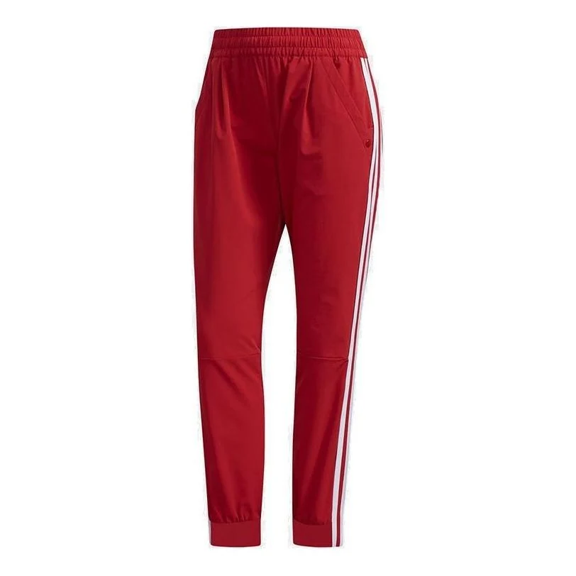 (WMNS) adidas Knit Sweatpants Asia Sizing 'Red' EH3847
