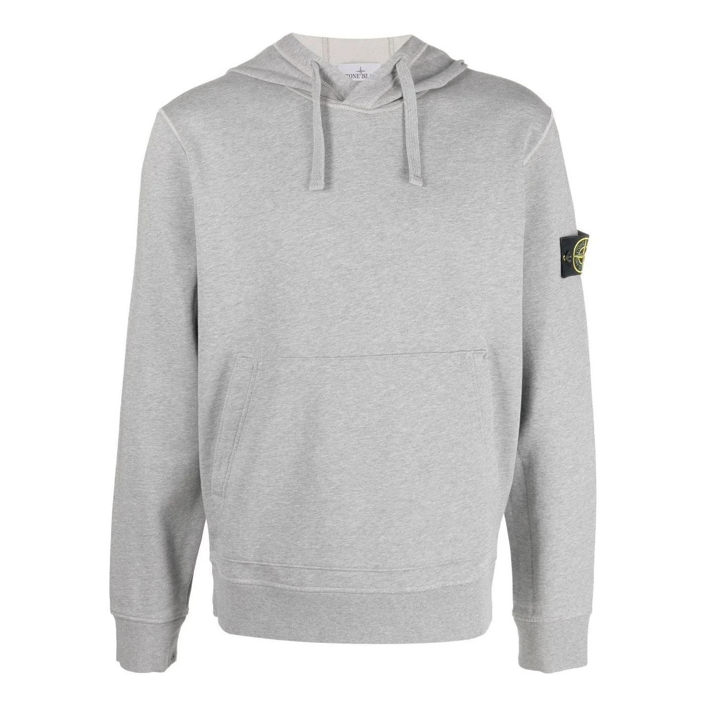 STONE ISLAND Garment Dyed Popover Hoodie 'Grey Marl' 101564151-A0M64