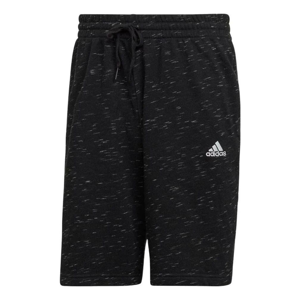 Men's adidas Spot Logo Printing Drawstring Lacing Sports Shorts Japanese Version Black HE1804