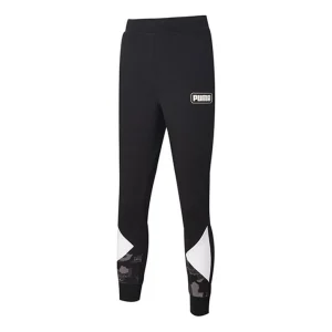 PUMA Rebel Camo AOP Sweatpants 'Black' 585022-01