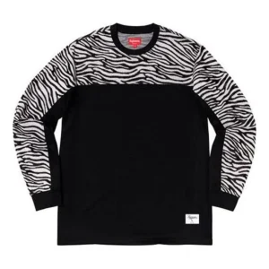 Supreme FW19 Week 10 Zebra L/S Top Black Long Sleeves Unisex SUP-FW19-953