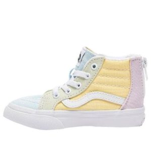 (TD) Vans Sk8-Hi Zip Shoes 'White Pink Yellow' VN000XG5ATD