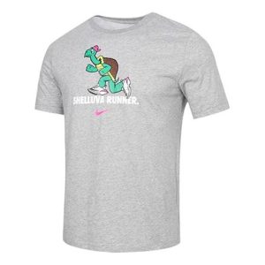 Nike Dri-FIT Tortoise Breathable Perspiration Print Running Short Sleeve For Men Grey Gray CZ9830-063