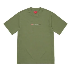 Supreme Property Label S/S T-Shirt 'Olive Green' SUP-FW22-171