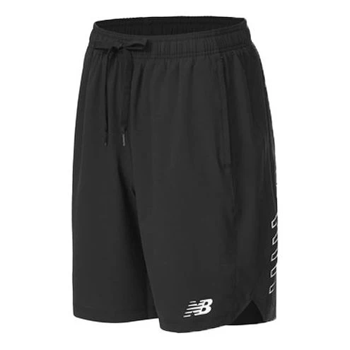 New Balance Tenacity Woven Logo 9 inch Shorts Asia Sizing 'Black White' AMS21014
