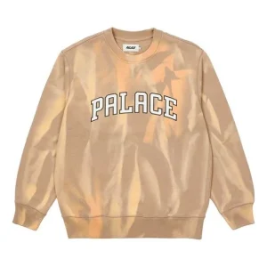 PALACE Try-Dye Tie Dye Round Neck Alphabet Sports Cream Yellow P20CS014