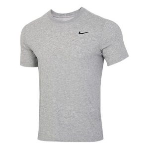 Nike Dri-FIT Sports Training Quick Dry Round Neck Short Sleeve Gray AR6030-063