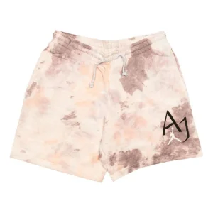 Men's Air Jordan Tie Dye Logo Knit Shorts Pink Purple DM1871-501