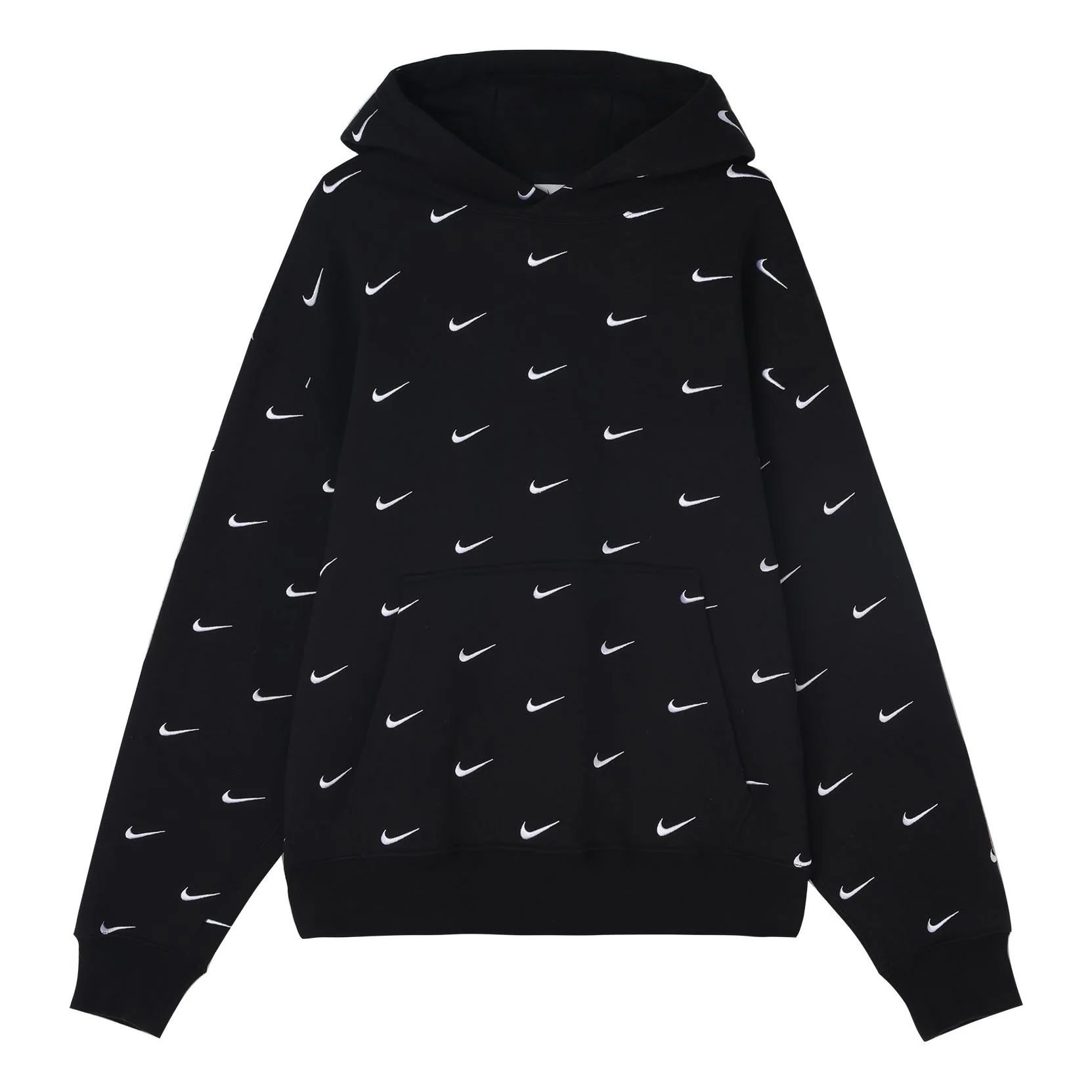 Nike All Over Swoosh Logo Hoodie 'Black' CJ8907-010