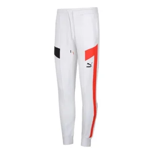 PUMA T7 Sport Track Pants 'White Red Black' 599218-02