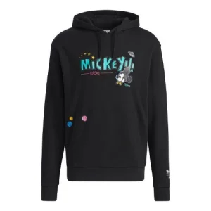 adidas originals D Kas Hd II Mickey Printing Casual Pullover Black H37059