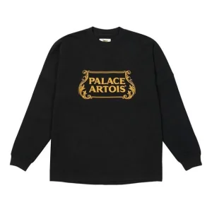 PALACE x Stella Artois Crossover Casual Alphabet Long Sleeves Unisex Black PAL-SS21-3