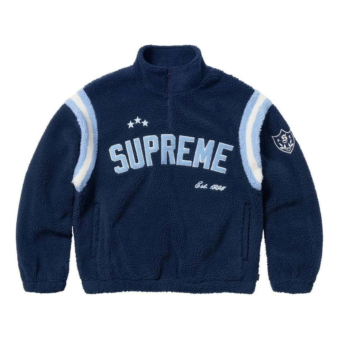 Supreme FW23 Week1 ARC Half Zip Fleece Pullover Jacket 'Navy' SUP-FW23-016