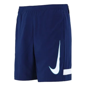 Nike Logo Printing Training Sports Quick Dry Breathable Shorts Blue CV1468-492