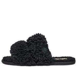 (WMNS) UGG Maxi Curly Scuffetta 'Black' 1130837-BLK