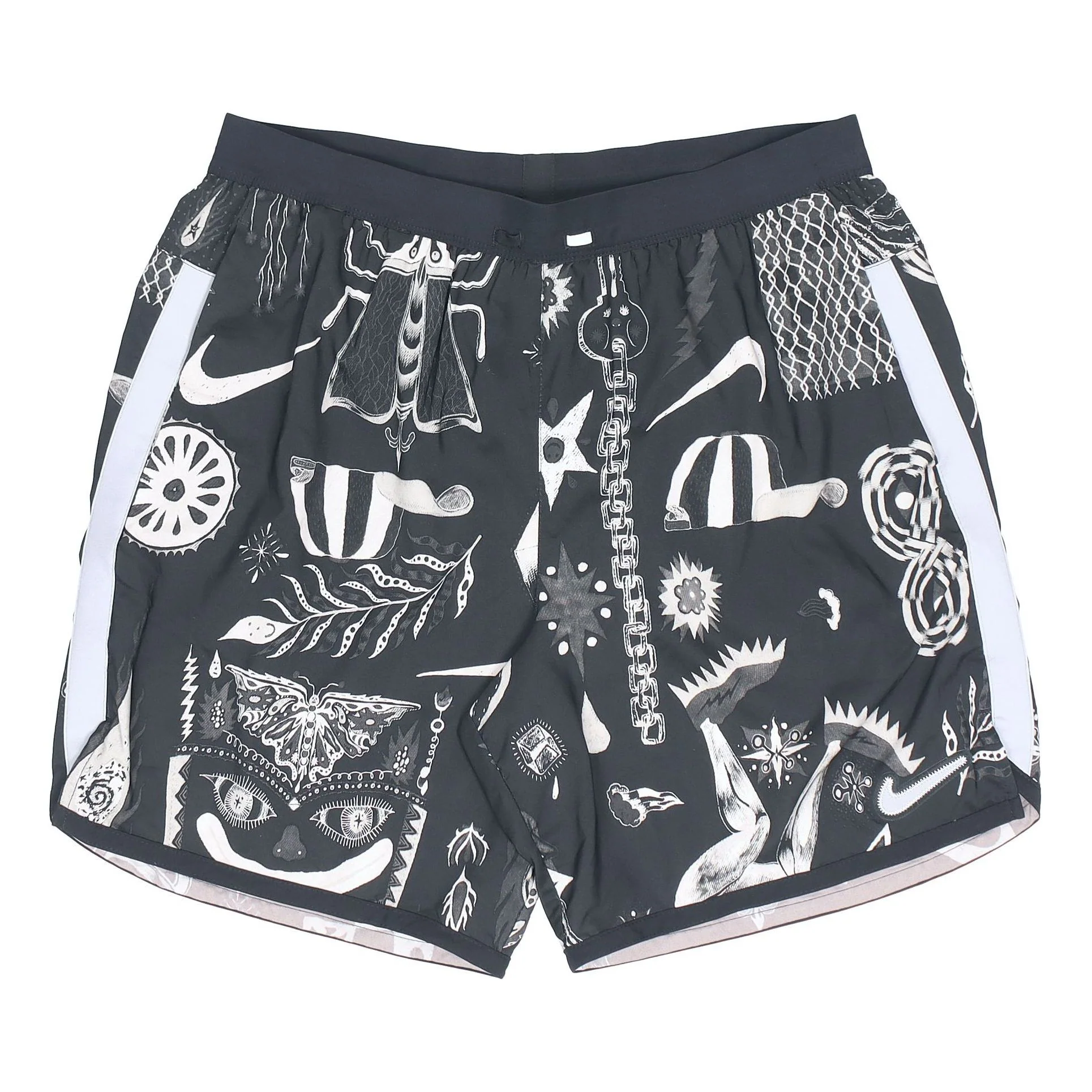 Nike Graffiti Printing Running Shorts Black CJ5817-010