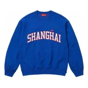 Supreme Shanghai Shop Small Box Crewneck 'Blue White' SUP-SS24-108