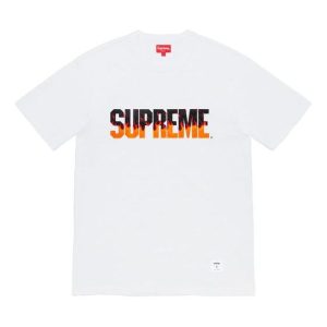 Supreme FW19 Week 1 Flame SS Top Logo Tee SUP-FW19-023