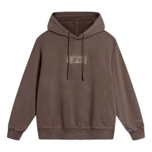 Li-Ning Chinese Culture Logo Fleece Hoodie 'Brown' AWDT905-1