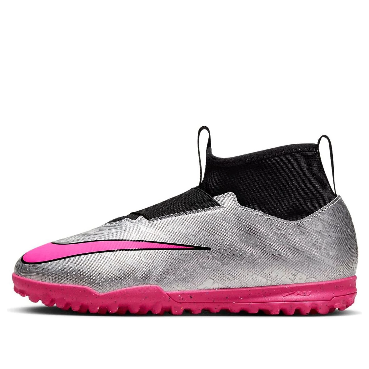 (GS) Nike Jr Mercurial Superfly 9 Acad 25 TF Turf 'Silver Hyper Pink' FJ2033-060
