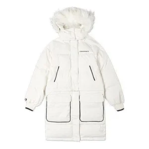 (WMNS) Converse Convertible Long Down Jacket Asia Sizing 'White' 10020023-A01