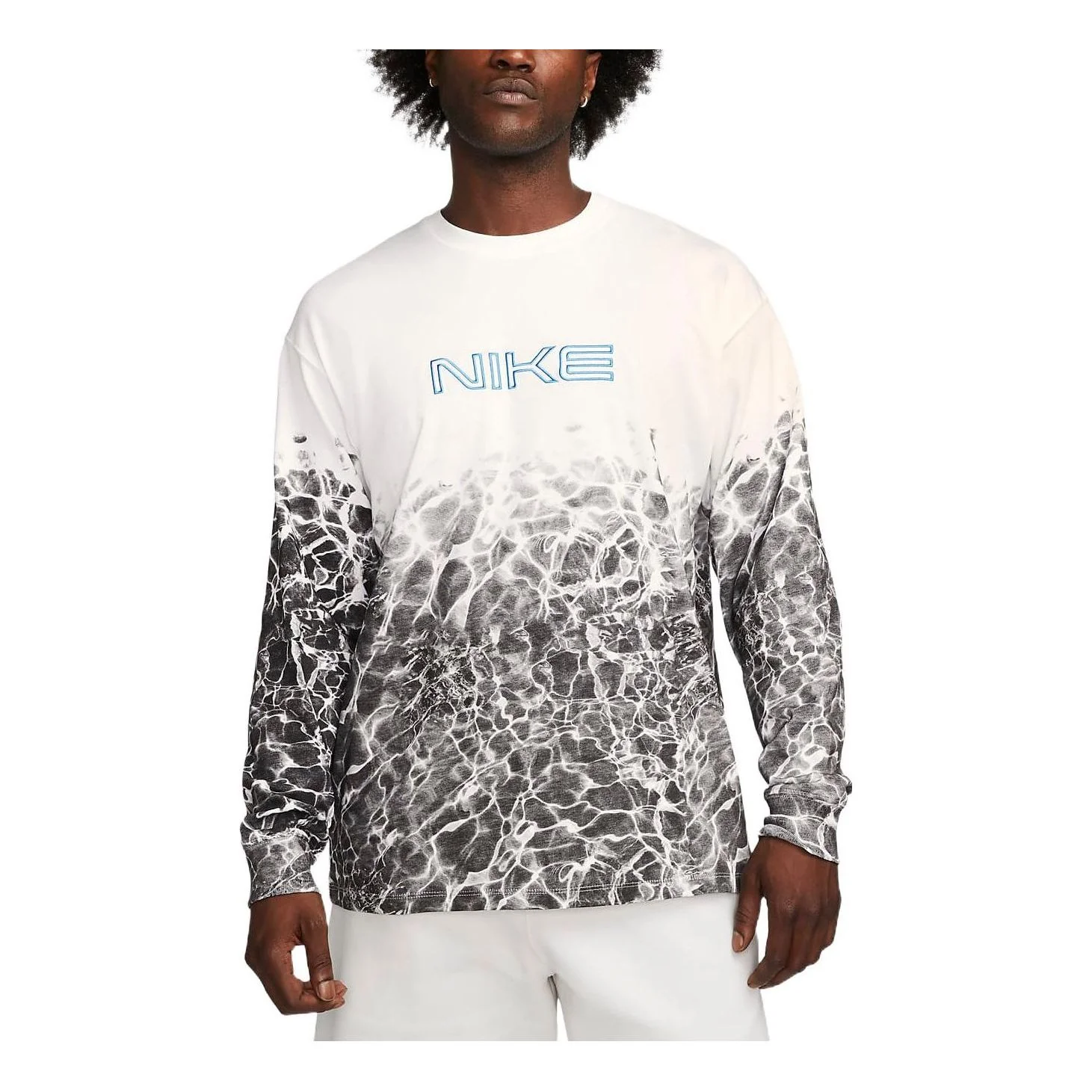 Nike NRG Kukini Long Sleeves T-Shirt Asia Sizing 'White Black' FB3031-100