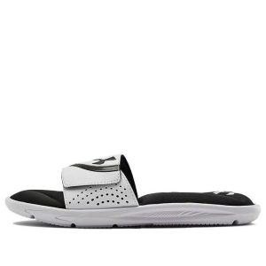 (GS) Under Armour Ignite 6 Slide 'White Black' 3022728-102